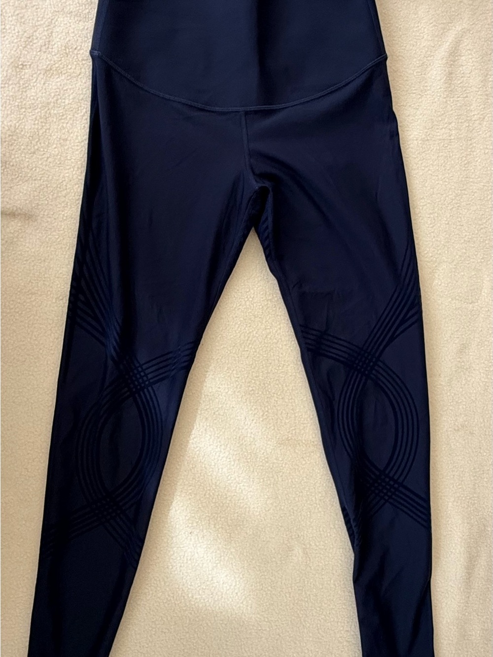 Fanka High-Waisted Sculpting Athletic Leggings Navy Blue Size S